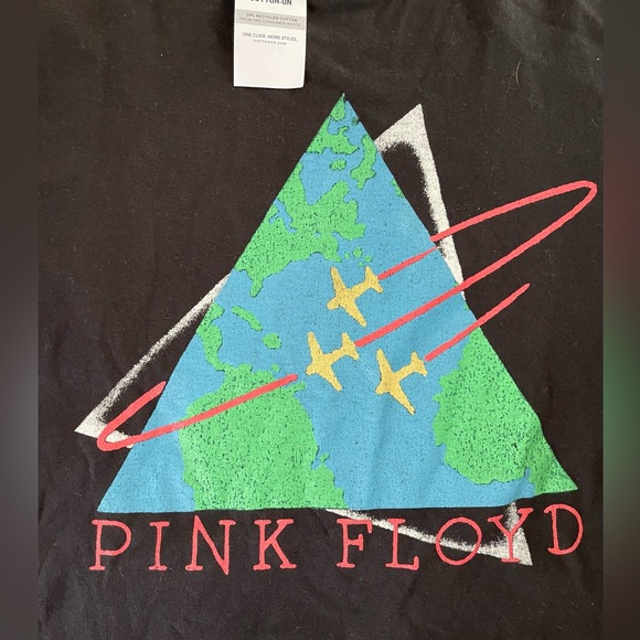 Men’s Size Medium Pink Floyd World Tour Black T-Shirt New Planes - Picture 9 of 10